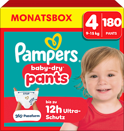 Baby Pants Baby Dry Gr. 4 Maxi (9-15 kg) Monatsbox, 180 St