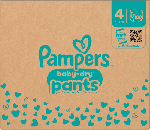 Baby Pants Baby Dry Gr. 4 Maxi (9-15 kg) Monatsbox, 180 St