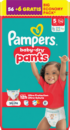 Baby Pants baby-dry Gr. 5 (11-17 kg) Big Economy Pack, 62 St