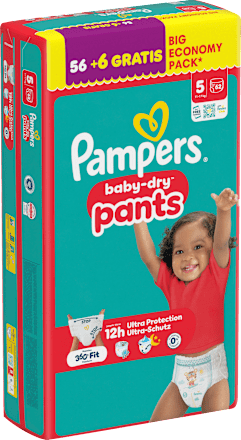 Baby Pants baby-dry Gr. 5 (11-17 kg) Big Economy Pack, 62 St