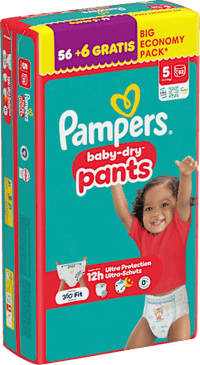 Baby Pants baby-dry Gr. 5 (11-17 kg) Big Economy Pack, 62 St