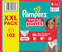 Baby Pants Baby Dry Gr. 5 (11-17 kg) XXL Pack, 102 St