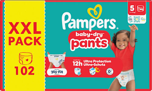 Baby Pants Baby Dry Gr. 5 (11-17 kg) XXL Pack, 102 St