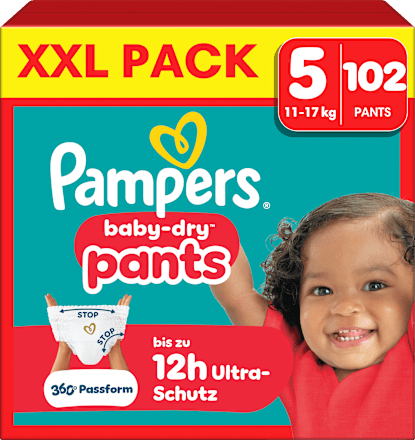 Baby Pants Baby Dry Gr. 5 (11-17 kg) XXL Pack, 102 St
