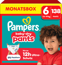 Baby Pants Baby Dry Gr. 6 Extra Large (13-19 kg) Monatsbox, 138 St