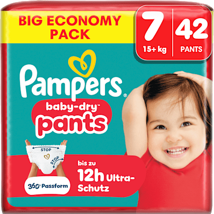 Baby Pants Baby Dry Gr. 7 XL (15+ kg) Big Pack, 42 St