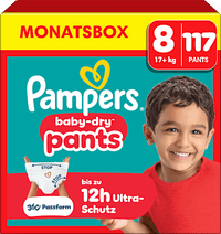 Baby Pants Baby Dry Gr. 8 Extra Large (17+ kg) Monatsbox, 117 St