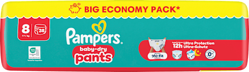 Baby Pants Baby Dry Gr. 8 XL (17+ kg) Big Pack, 38 St