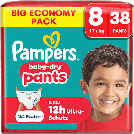 Baby Pants Baby Dry Gr. 8 XL (17+ kg) Big Pack, 38 St