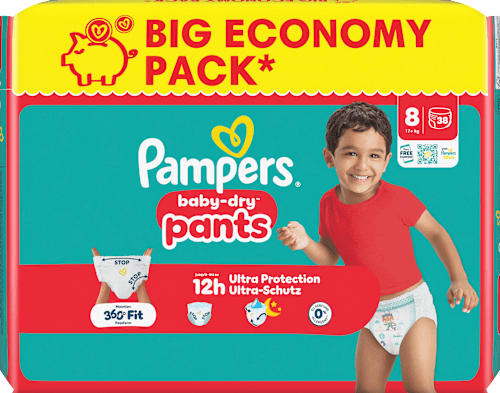 Baby Pants Baby Dry Gr. 8 XL (17+ kg) Big Pack, 38 St