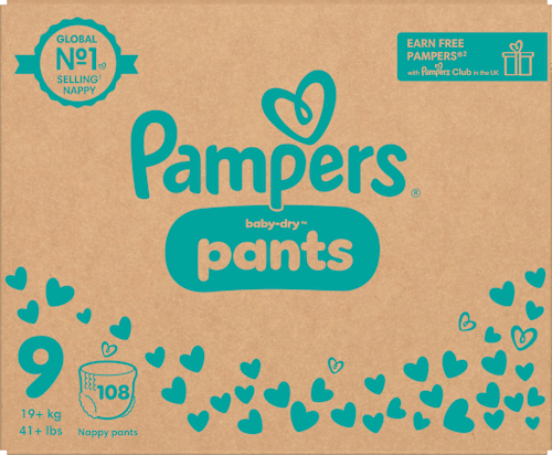 Baby Pants baby-dry Gr. 9 (19+ kg) Monatsbox, 108 St