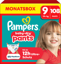 Pampers baby-dry Baby Pants baby dry Gr.9 (19+ kg), Monatspack, 108 Anzahl
