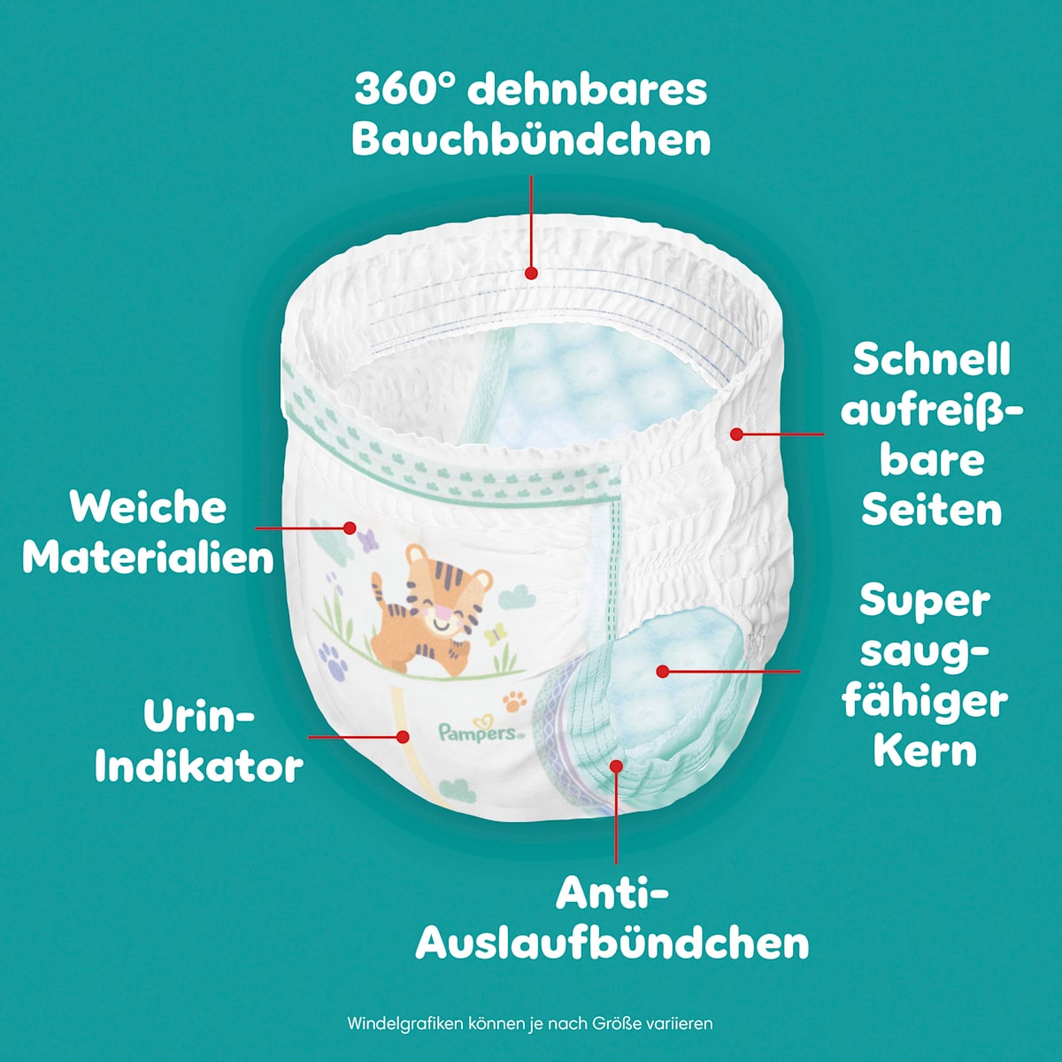 Pampers baby-dry Baby Pants baby dry Gr.9 (19+ kg), Monatspack, 108 Anzahl