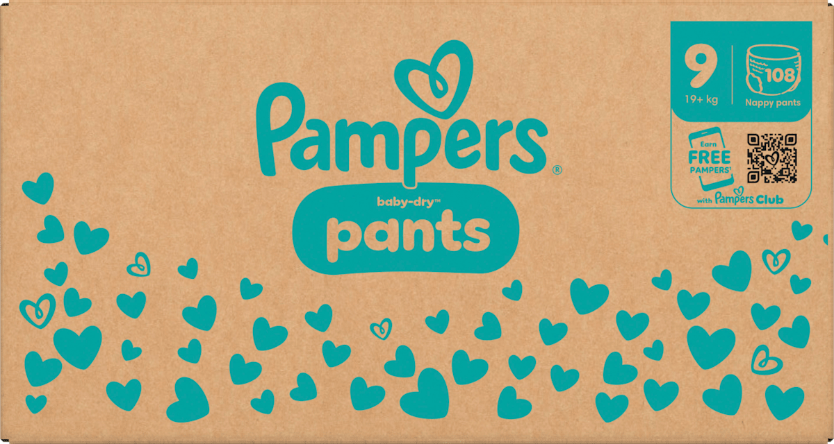 Pampers baby-dry Baby Pants baby dry Gr.9 (19+ kg), Monatspack, 108 Anzahl