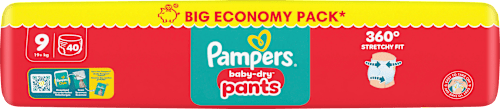 Baby Pants baby-dry Gr. 9 XL (19+ kg) Big Pack, 40 St