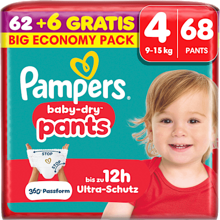 Baby Pants Gr. 4 (9-15 kg) Big Economy Pack, 68 St