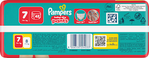Baby Pants Gr. 7 XL (15+ kg) Big Pack, 42 St