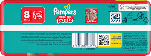 Baby Pants Gr. 8 XL (17+ kg) Big Pack, 38 St