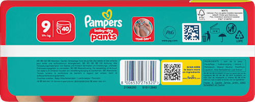 Baby Pants Gr. 9 XL (19+ kg) Big Pack, 40 St