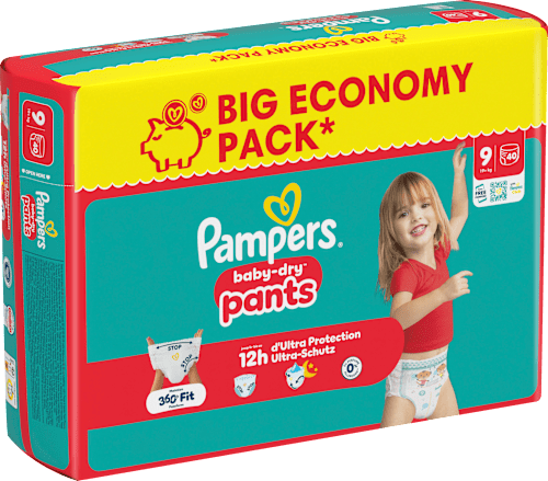 Baby Pants Gr. 9 XL (19+ kg) Big Pack, 40 St