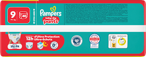 Baby Pants Gr. 9 XL (19+ kg) Big Pack, 40 St
