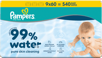 Feuchttücher 99 % Wasser (9x60 St), 540 St