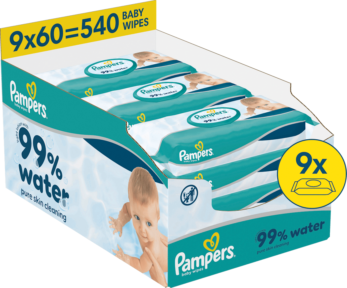 Feuchttücher 99 % Wasser (9x60 St), 540 St
