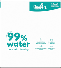 Feuchttücher 99 % water (18x60 St), 1.080 St