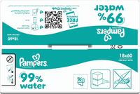 Feuchttücher 99 % water (18x60 St), 1.080 St