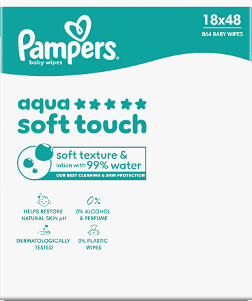 Feuchttücher aqua soft touch (18x48 St), 864 St