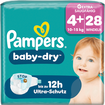 Windeln Baby Dry Gr. 4+ (10-15 kg), 28 St