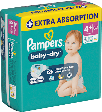 Windeln Baby Dry Gr. 4+ (10-15 kg), 28 St