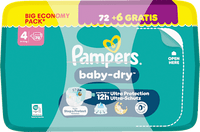 Windeln baby-dry Gr. 4 (9-14 kg) Big Economy Pack, 78 St