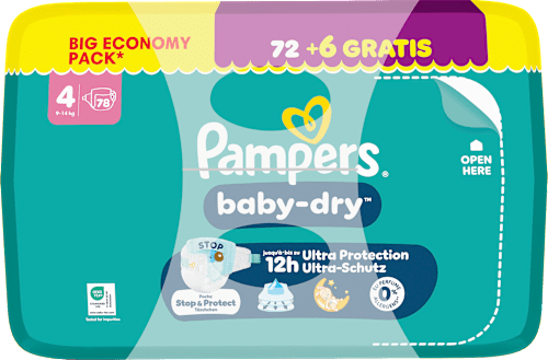 Windeln baby-dry Gr. 4 (9-14 kg) Big Economy Pack, 78 St