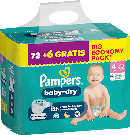 Windeln baby-dry Gr. 4 (9-14 kg) Big Economy Pack, 78 St