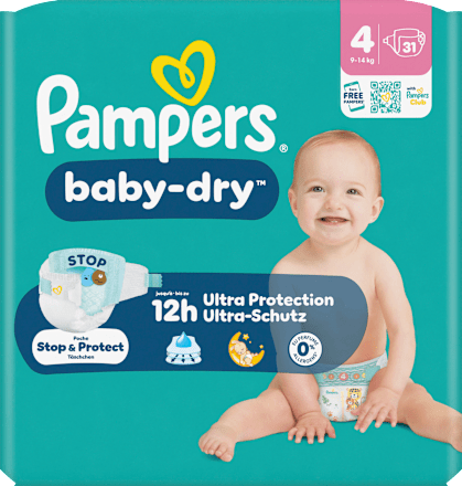 Windeln Baby Dry Gr. 4 (9-14 kg), 31 St
