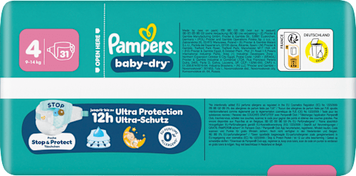 Windeln Baby Dry Gr. 4 (9-14 kg), 31 St