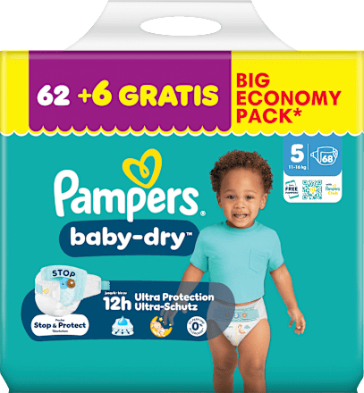 Windeln baby-dry Gr. 5 (11-16 kg) Big Economy Pack, 68 St