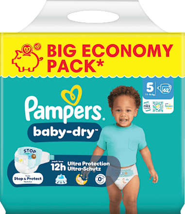 Windeln Baby Dry Gr. 5 (11-16 kg) Big Pack, 62 St
