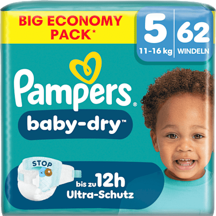 Windeln Baby Dry Gr. 5 (11-16 kg) Big Pack, 62 St