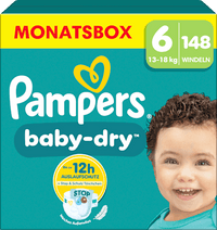 Windeln Baby Dry Gr. 6 Extra Large (13-18 kg) Monatsbox, 148 St