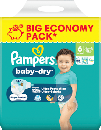 Windeln Baby Dry Gr. 6 XL (13-18 kg) Big Pack, 54 St