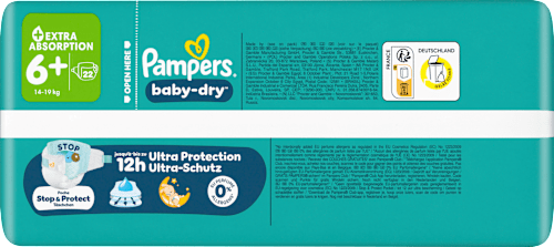 Windeln Baby Dry Gr. 6+ XL (14-19 kg), 22 St
