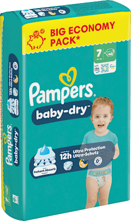 Windeln Baby Dry Gr. 7 XL (15+ kg) Big Pack, 48 St
