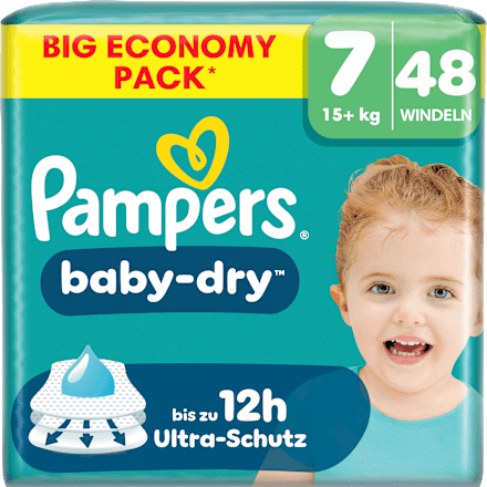 Windeln Baby Dry Gr. 7 XL (15+ kg) Big Pack, 48 St