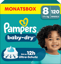 Windeln Baby Dry Gr. 8 Extra Large (17+ kg) Monatsbox, 120 St