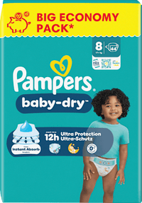 Windeln Baby Dry Gr. 8 XL (17+ kg) Big Pack, 44 St