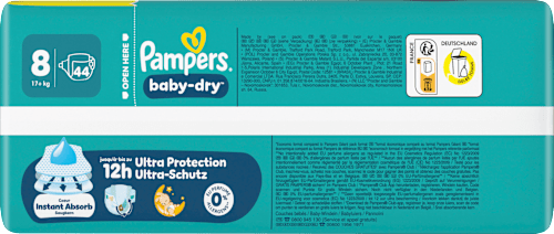 Windeln Baby Dry Gr. 8 XL (17+ kg) Big Pack, 44 St