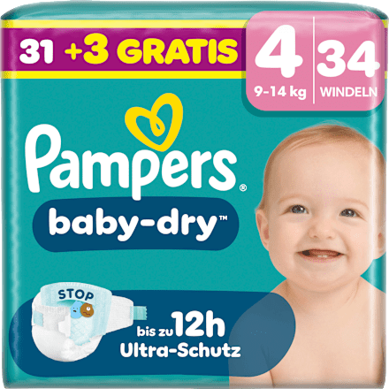 Windeln Gr. 4 (9-14 kg), 34 St