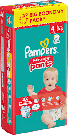 Baby Pants Baby Dry Gr.4 Maxi (9-15 kg), Big Pack, 56 St Pampers